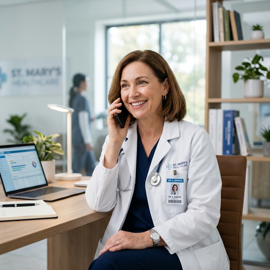 Médico al teléfono