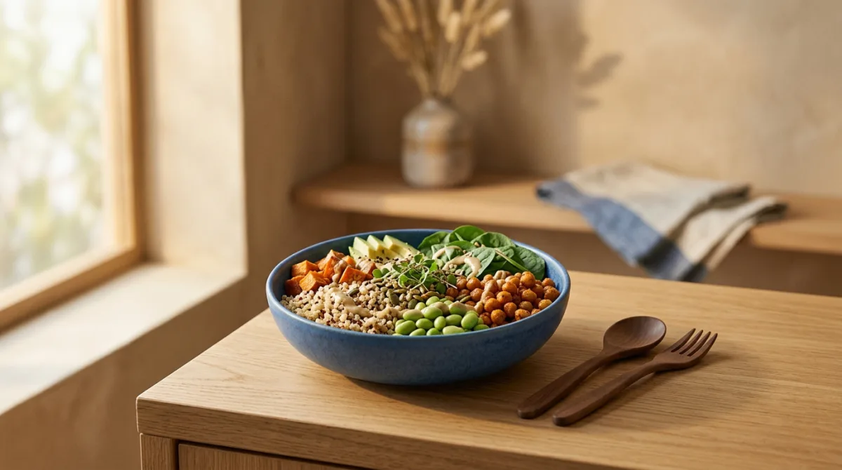 Plato equilibrado de una pauta nutricional de Senda Health